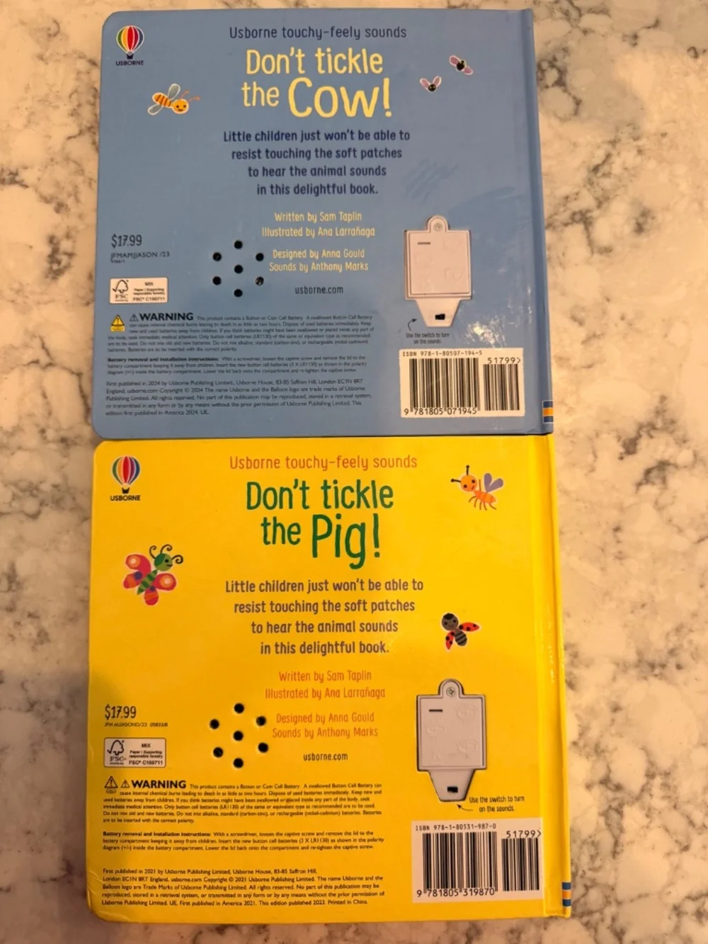 Pair of “Don’t Tickle The” toddler books